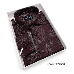 Coffee color print shirt