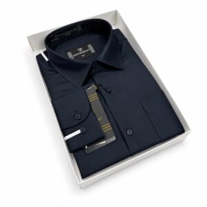 Navy solid shirt